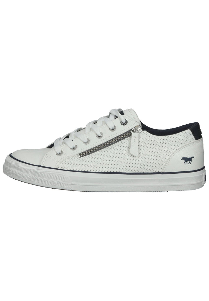 Mustang Sneaker Lederimitat Weiß - surf4shoes