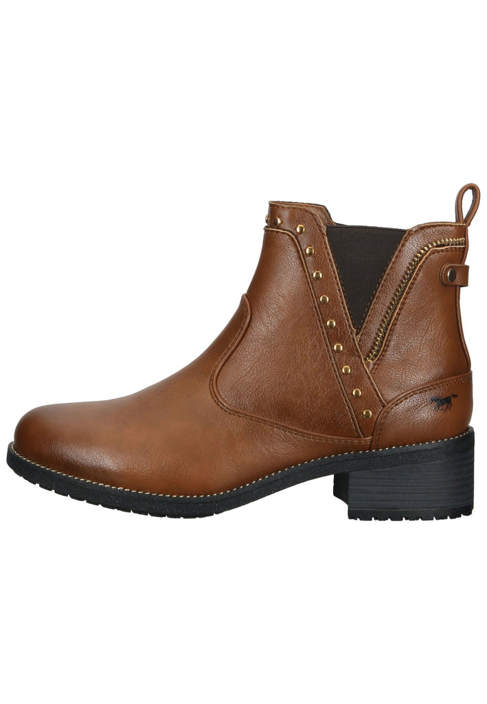 Mustang Stiefelette Lederimitat Cognac - surf4shoes