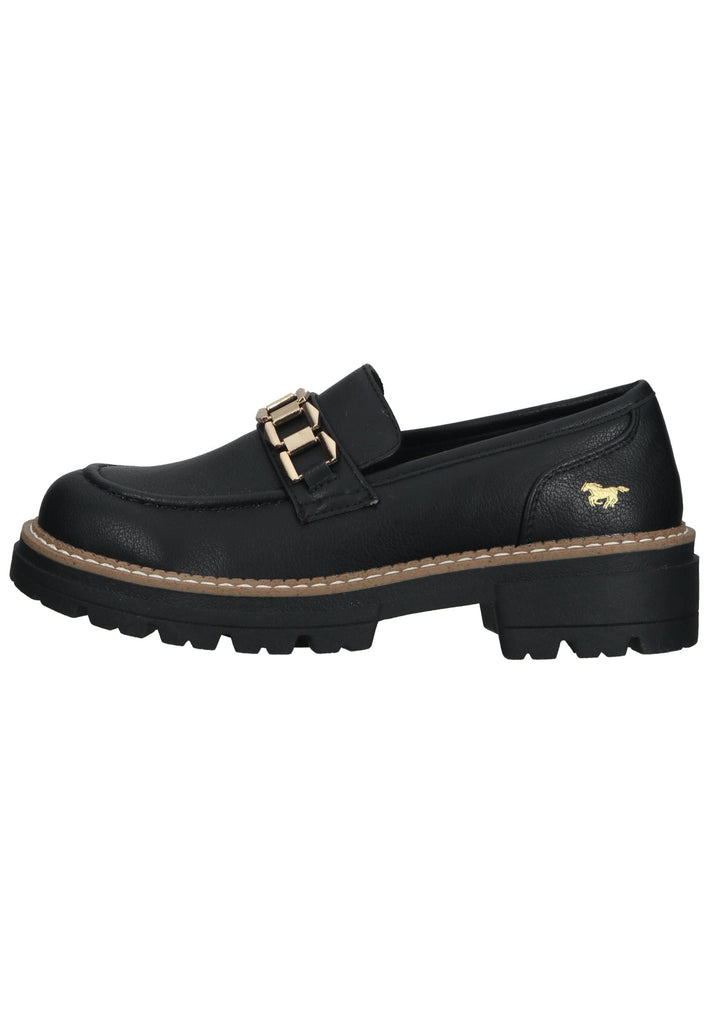 Mustang Slipper Lederimitat Schwarz - surf4shoes