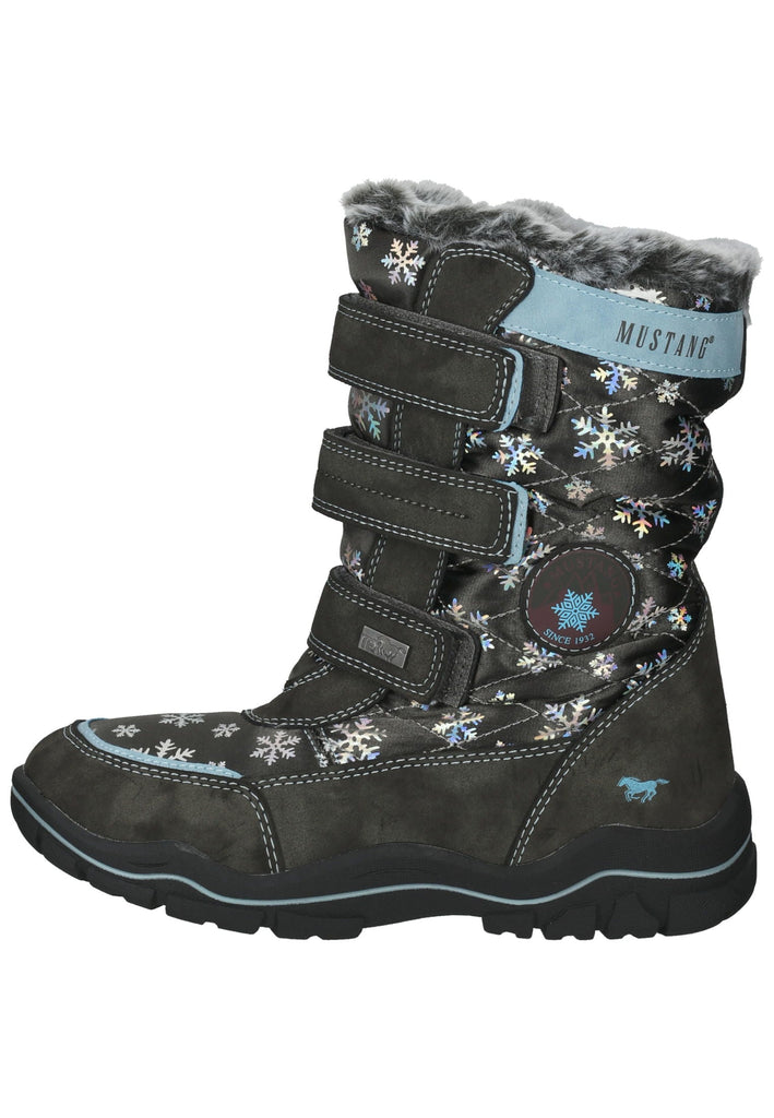 Mustang Stiefel Lederimitat/Textil Dunkelgrau Warmfutter - surf4shoes