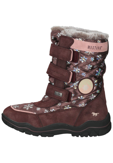 Mustang Stiefel Lederimitat/Textil Burgundy Warmfutter - surf4shoes