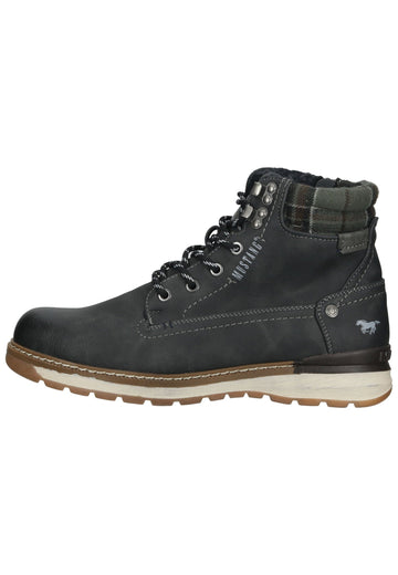 Mustang Stiefelette Lederimitat/Textil Dunkelgrau Warmfutter - surf4shoes