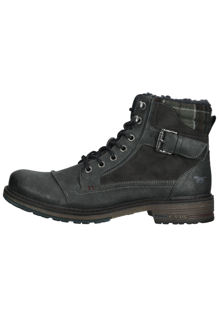 Mustang Stiefelette Lederimitat/Textil Graphit Warmfutter - surf4shoes