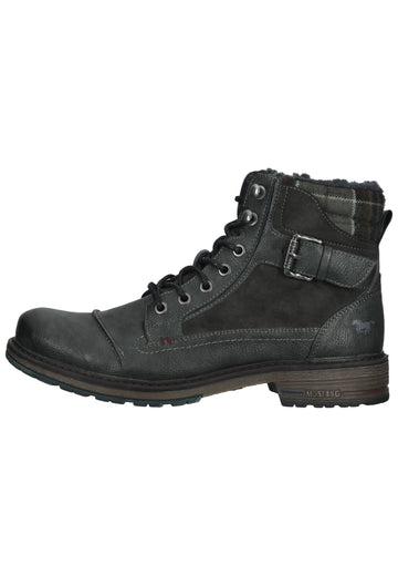 Mustang Stiefelette Lederimitat/Textil Graphit Warmfutter - surf4shoes