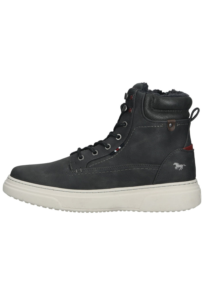 Mustang Stiefelette Lederimitat Dunkelgrau Warmfutter - surf4shoes