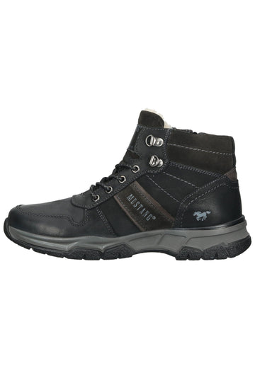 Mustang Stiefelette Leder Schwarz Warmfutter - surf4shoes
