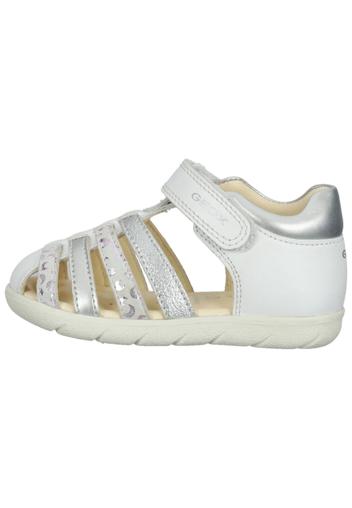 Geox Sandalen Leder/Synthetik Weiß/Silber - surf4shoes