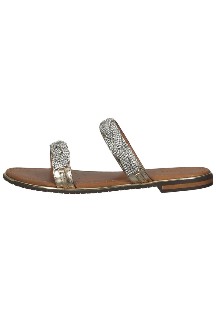 Geox Pantoletten Leder Champagne - surf4shoes