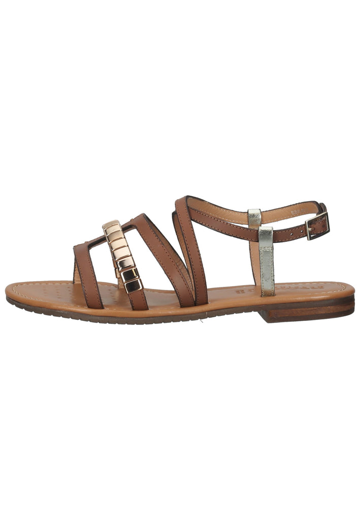 Geox Sandalen Leder Braun/Gold - surf4shoes