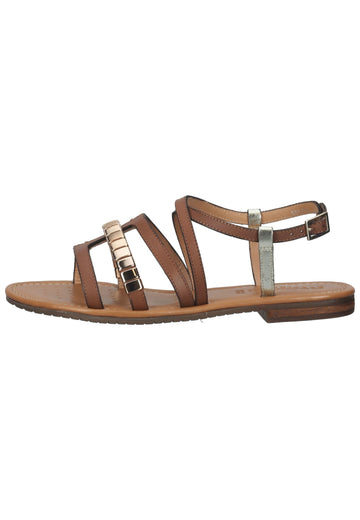 Geox Sandalen Leder Braun/Gold - surf4shoes