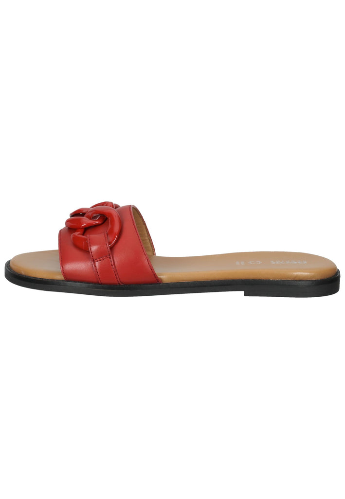 Geox Pantoletten Leder Rot - surf4shoes