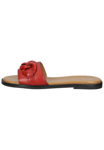 Geox Pantoletten Leder Rot - surf4shoes