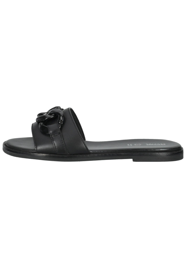Geox Pantoletten Leder Schwarz - surf4shoes