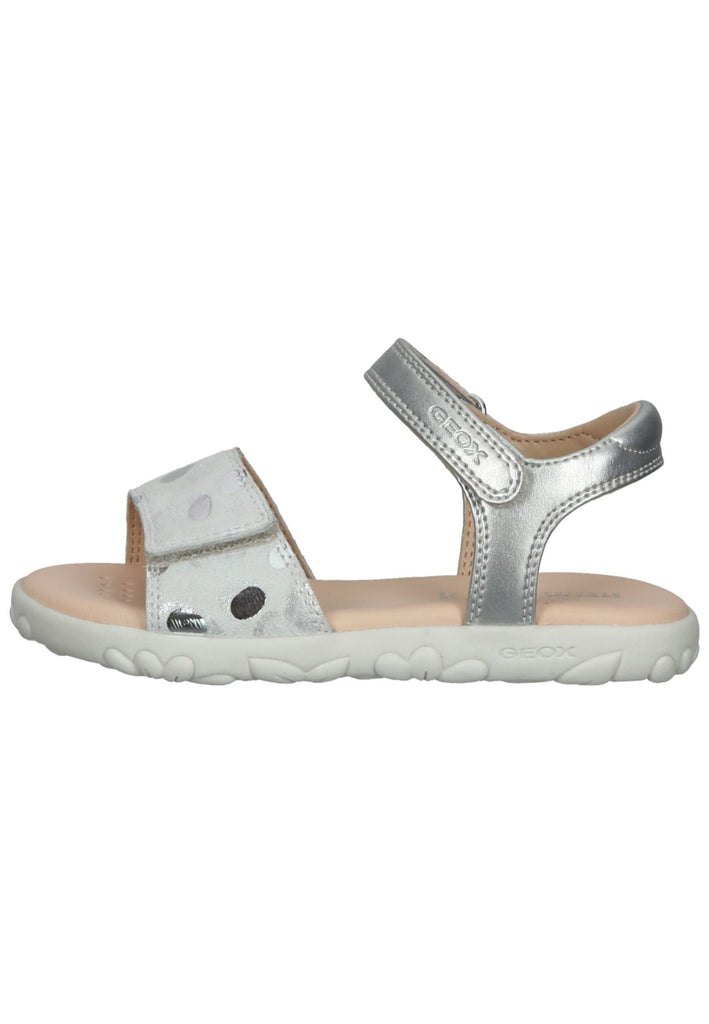 Geox Sandalen Leder/Synthetik Weiß/Silber - surf4shoes