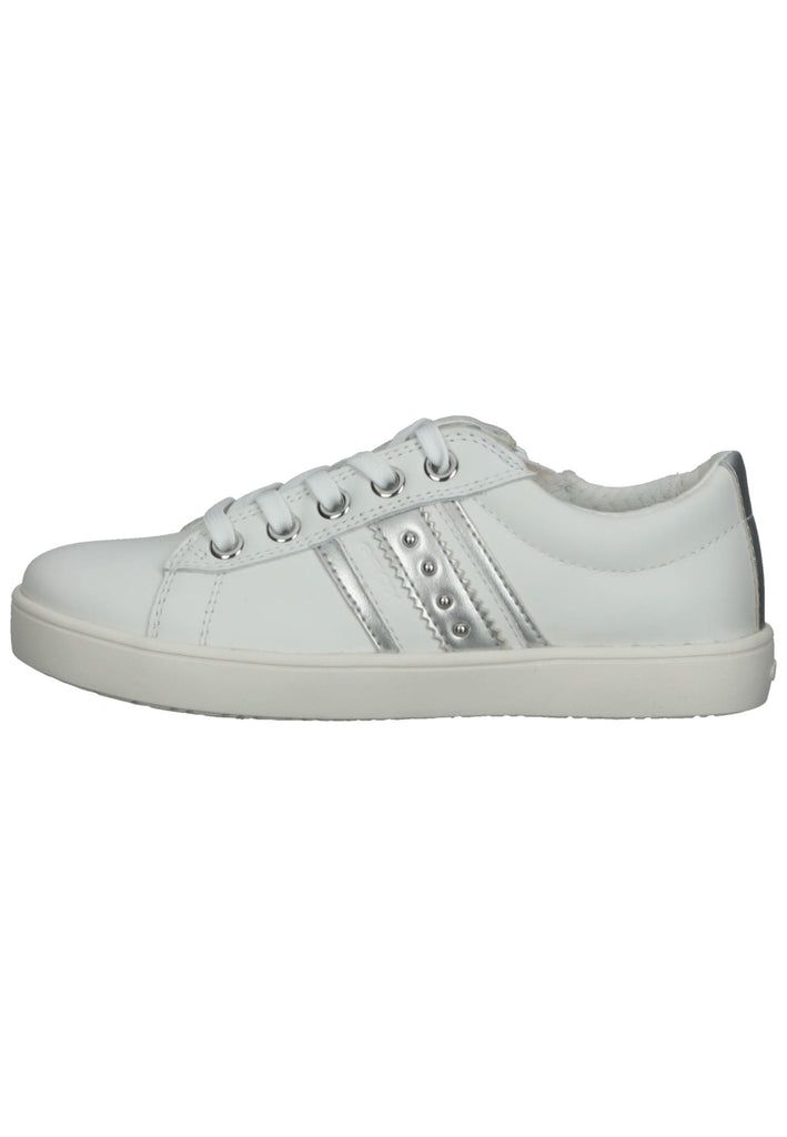 Geox Sneaker Leder/Synthetik Weiß/Silber - surf4shoes
