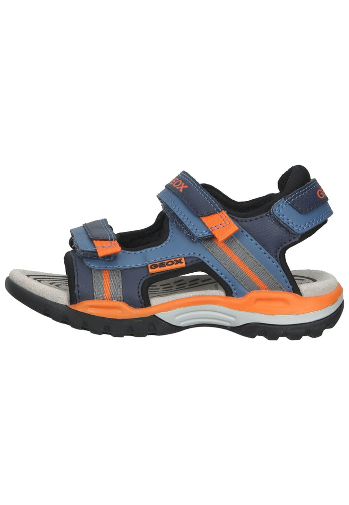 Geox Sandalen Lederimitat/Textil Blau/Orange - surf4shoes