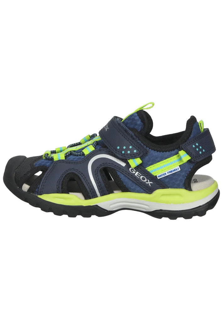 Geox Sandalen Lederimitat/Textil Blau/Lime - surf4shoes