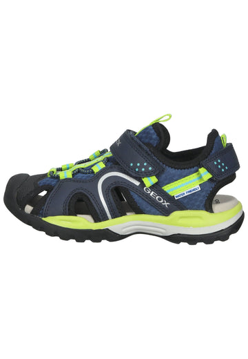 Geox Sandalen Lederimitat/Textil Blau/Lime - surf4shoes
