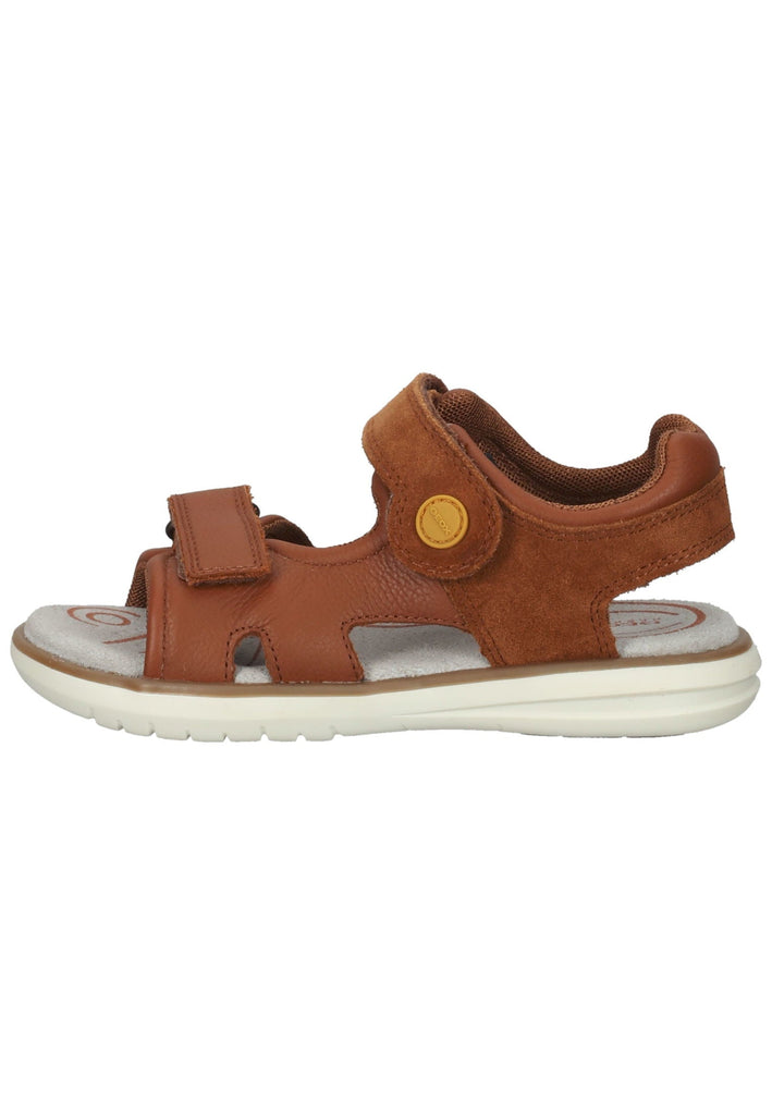 Geox Sandalen Leder Braun/Gelb - surf4shoes