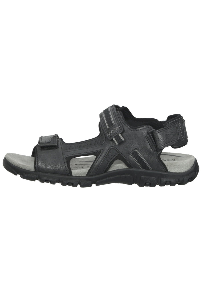 Geox Sandalen Lederimitat/Textil Schwarz - surf4shoes