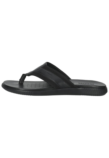 Geox Zehensteg Leder/Textil Schwarz - surf4shoes