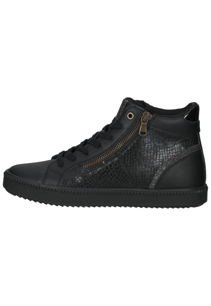 Geox Sneaker Lederimitat Schwarz - surf4shoes