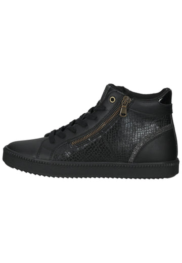 Geox Sneaker Lederimitat Schwarz - surf4shoes