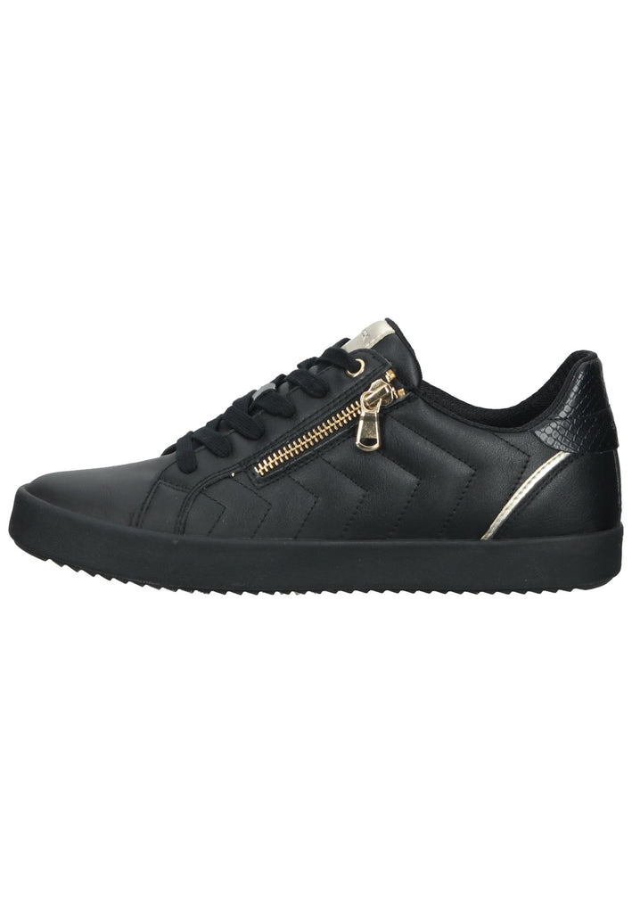 Geox Sneaker Lederimitat Schwarz - surf4shoes