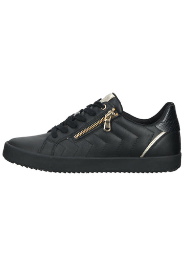 Geox Sneaker Lederimitat Schwarz - surf4shoes