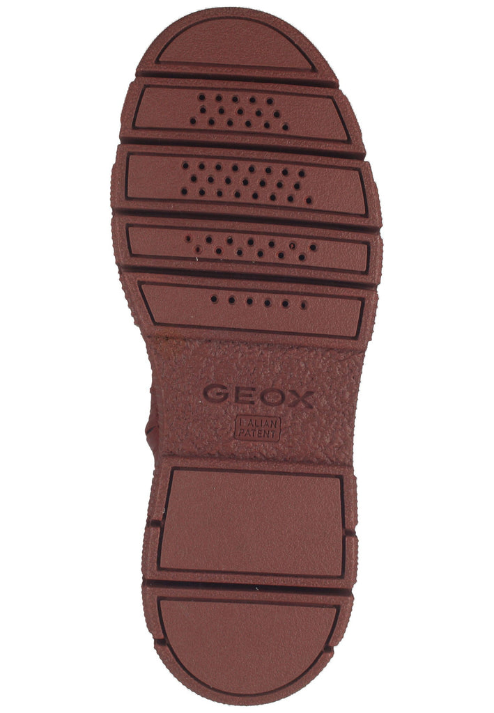 Geox Stiefelette Leder/Textil Rot/Schwarz - surf4shoes