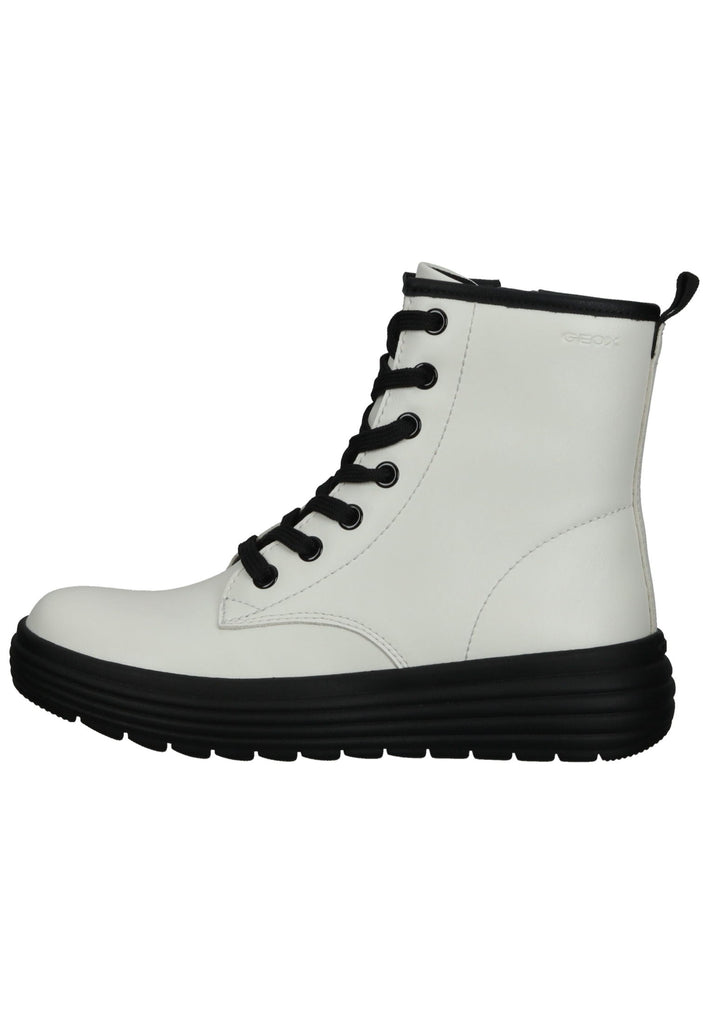 Geox Stiefelette Lederimitat Weiß - surf4shoes