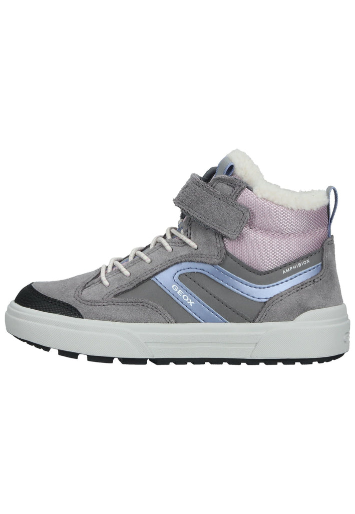 Geox Sneaker Leder/Textil Grau/Pink Warmfutter - surf4shoes