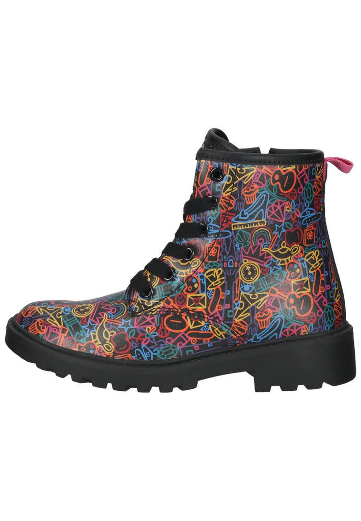 Geox Stiefelette Lederimitat Schwarz Multi - surf4shoes