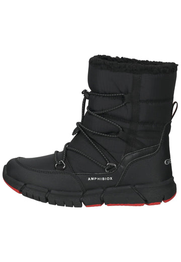 Geox Stiefelette Lederimitat/Textil Schwarz - surf4shoes