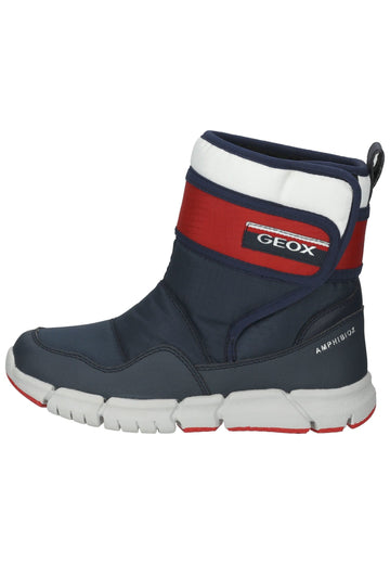 Geox Stiefelette Lederimitat/Textil Navy/Rot Warmfutter - surf4shoes