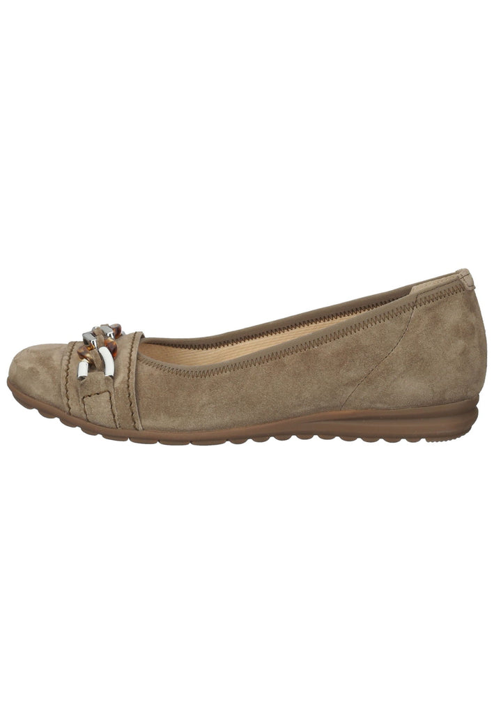 Gabor Ballerinas Veloursleder Braun - surf4shoes