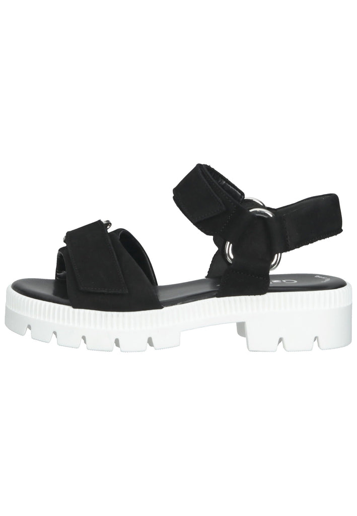 Gabor Sandalen Nubukleder Schwarz - surf4shoes