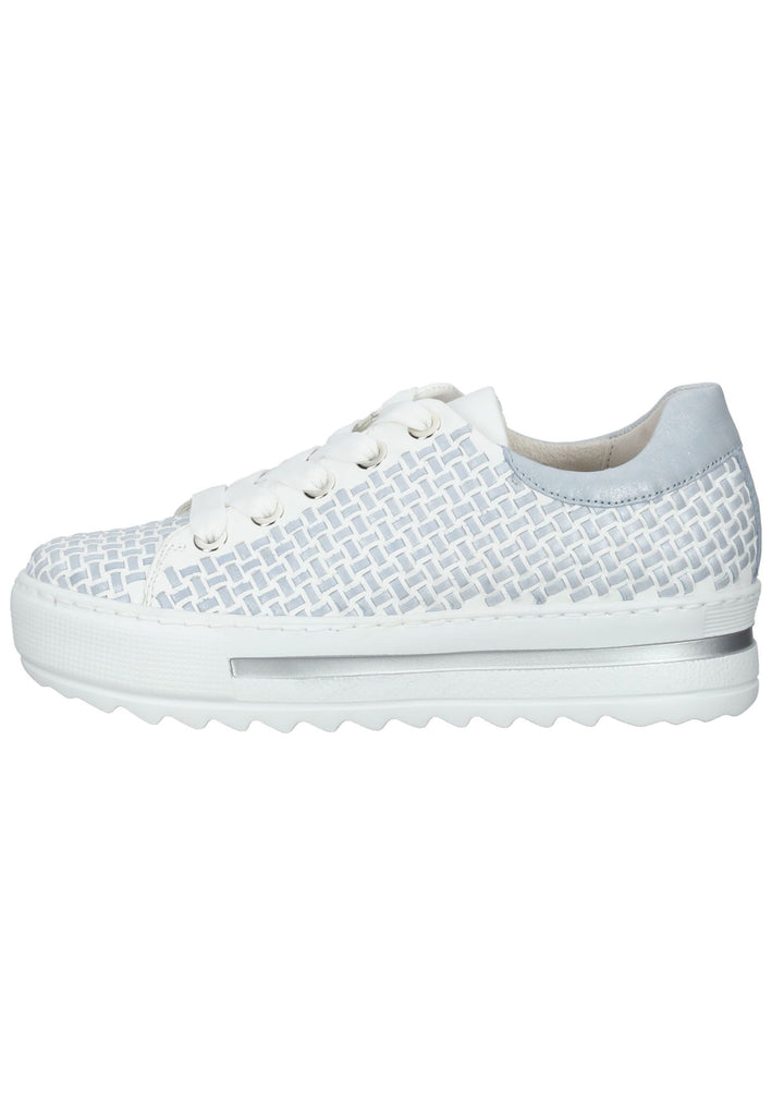 Gabor Sneaker Nappaleder Weiß/Blau - surf4shoes