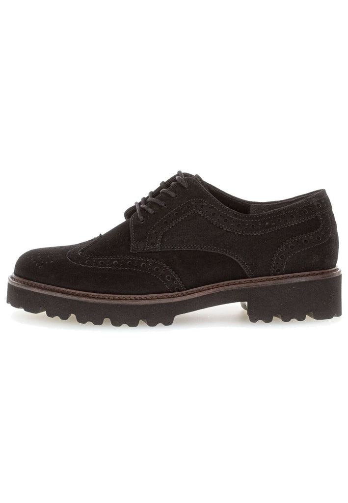 Gabor Halbschuhe Veloursleder Schwarz - surf4shoes