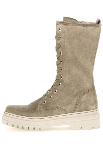 Gabor Stiefel Veloursleder Grün/Beige - surf4shoes
