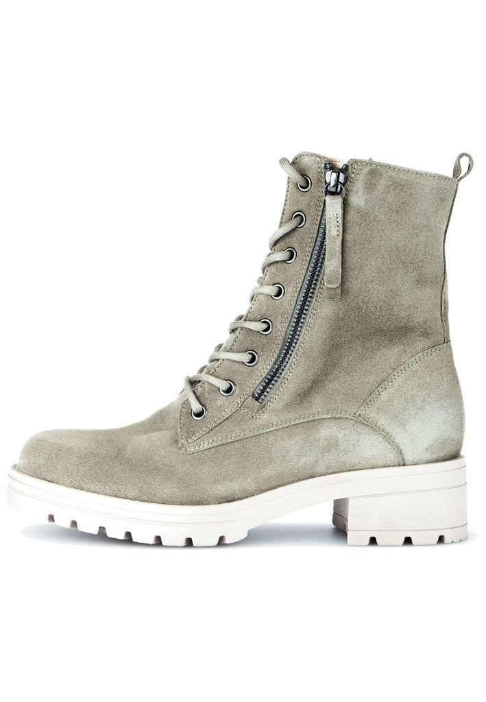 Gabor Stiefelette Veloursleder Grün Warmfutter - surf4shoes