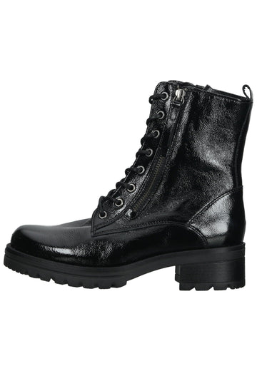 Gabor Stiefelette Leder Schwarz Lack - surf4shoes