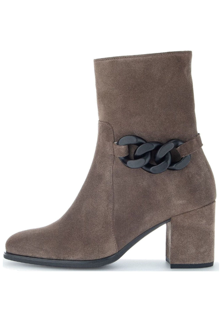 Gabor Stiefelette Veloursleder Dunkelbraun - surf4shoes