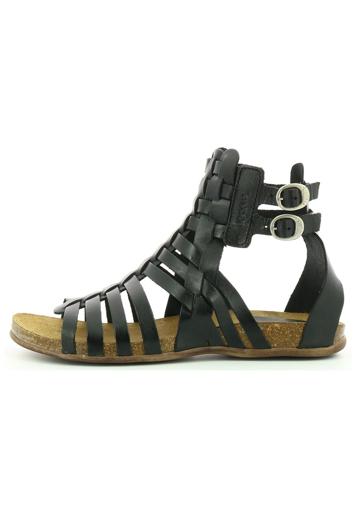 Kickers Sandalen Leder Schwarz - surf4shoes