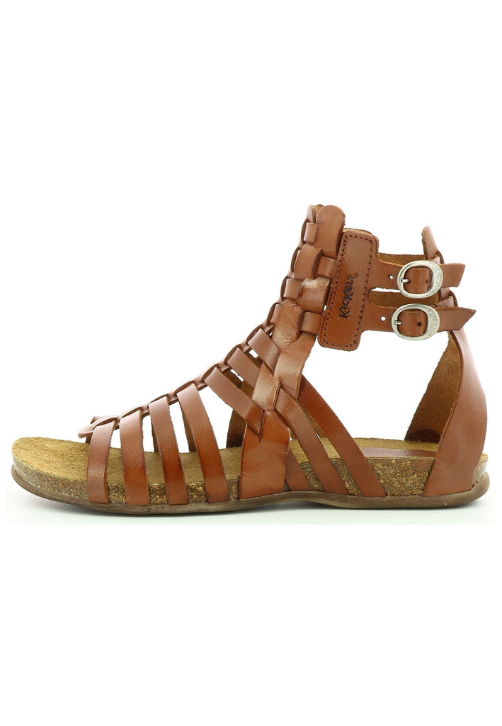 Kickers Sandalen Leder Kastanie - surf4shoes