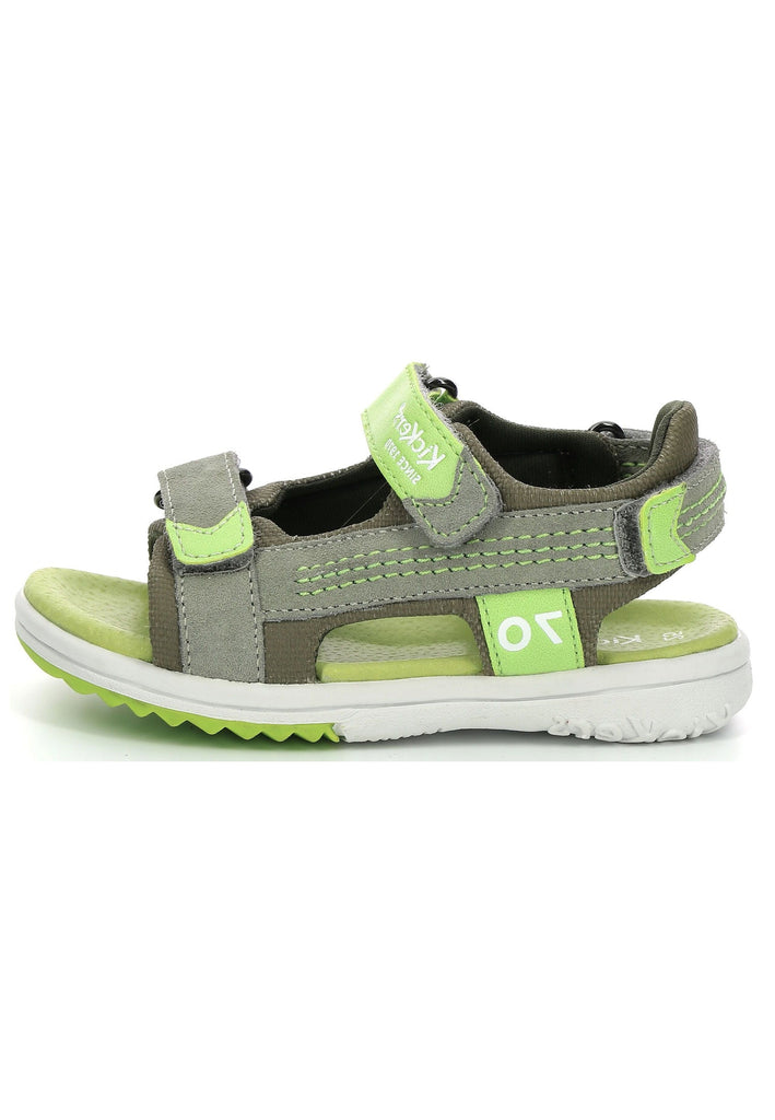 Kickers Sandalen Leder Khaki/Gruen - surf4shoes