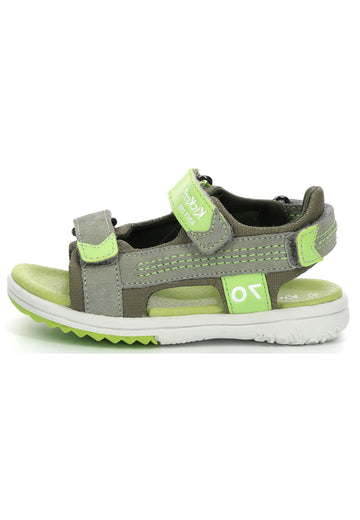 Kickers Sandalen Leder Khaki/Gruen - surf4shoes