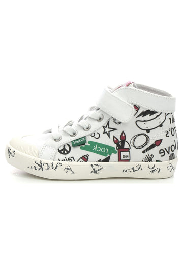 Kickers Sneaker Textil Weiß/Rot - surf4shoes