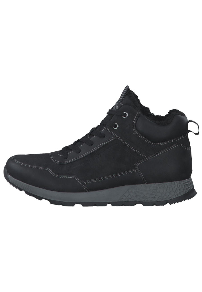 s.Oliver Stiefelette Lederimitat Schwarz Warmfutter - surf4shoes