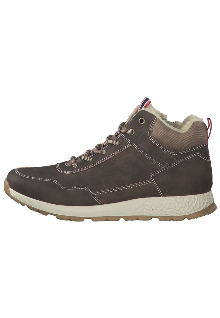 s.Oliver Stiefelette Lederimitat/Textil Dunkelbraun Warmfutter - surf4shoes